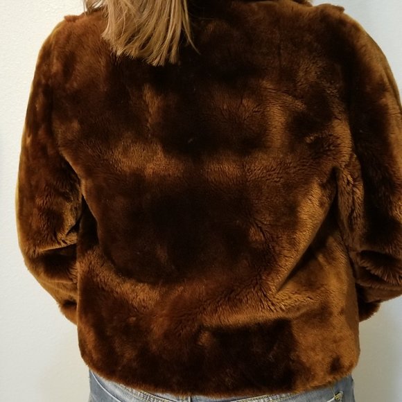 Vintage fur capelet with sleeves - Picture 5 of 9